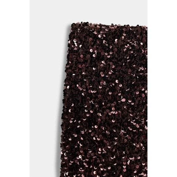 ZARA LONG SEQUIN SKIRT - Picture 8 of 8